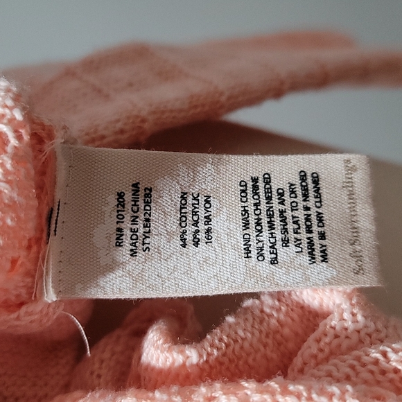 SOFT SURROUNDINGS CASUAL FALL LONG SLEEVE VNECK ORANGE CABLE KNIT SWEATER MEDIUM - Picture 3 of 15